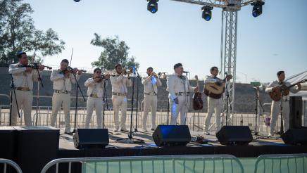 Mariachi band onstage