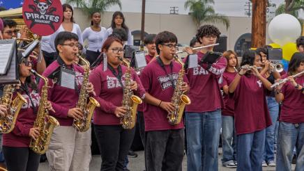 School band playing instruments